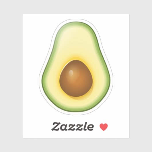 Sticker Avocado à moitié (Feuille)