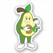 Sticker Avocado as Hairtravh Razor (Devant)