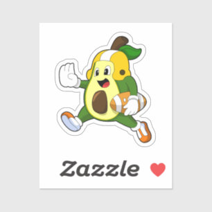 Sticker Avocado au football