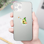 Sticker Avocado en peintre avec pinceau (Téléphone)