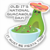 Sticker Avocado Girl et Guacamole (Recto)