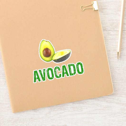 Sticker Avocado, j'adore l'avocat (Carnet)