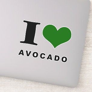 Sticker Avocado, j'adore l'avocat