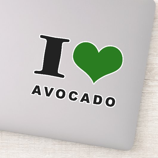 Sticker Avocado, j'adore l'avocat (Détail)