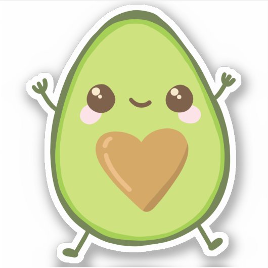 Sticker Avocado Love (Devant)