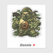 Sticker Avocado Ninja — Shadow of the Jungle  (Feuille)