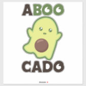 Sticker Avocado Spirit Pour Halloween Drôle Avocados (Feuille)