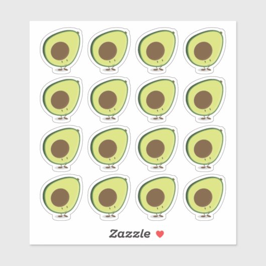 Sticker Avocado sympa (Feuille)