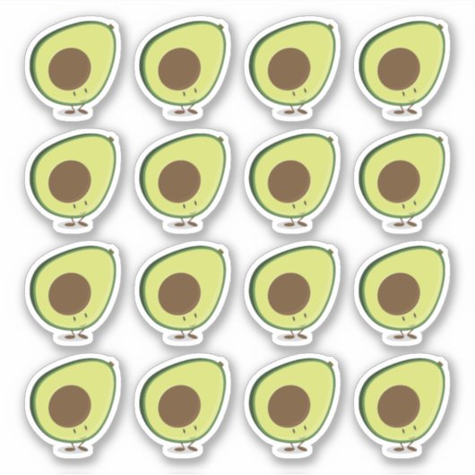 Sticker Avocado sympa (Devant)
