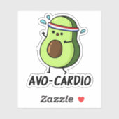 Sticker Avocardio Funny Excercise Avocado (Feuille)