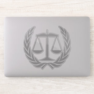 Sticker Avocat à Law Scales de la justice Grey