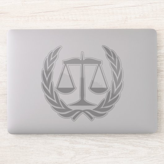 Sticker Avocat à Law Scales de la justice Grey (Ordinateur)