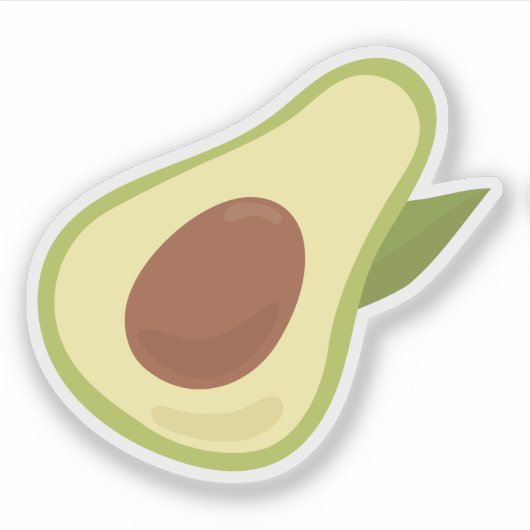 Sticker Avocat drôle style rétro vert pastel (Devant)