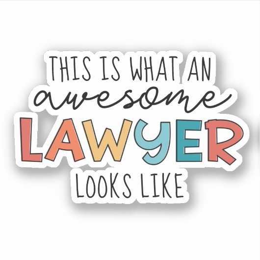 Sticker Avocat | Procureur | Awesome Avocat Drôle (Devant)