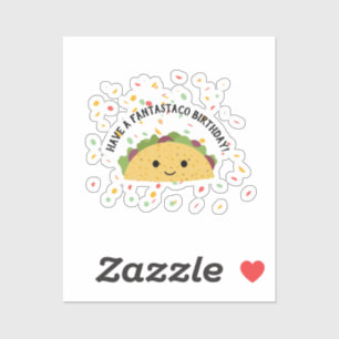 Sticker Avoir Fantastaco Anniversaire Cute Kawaii taco