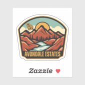Sticker Avondale Estates, Géorgie (Feuille)