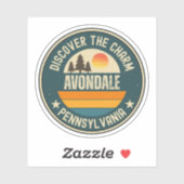 Sticker Avondale, Pennsylvanie (Feuille)