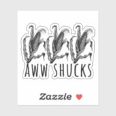 Sticker Aww Shucks Corn Husk Funny Farm (Feuille)
