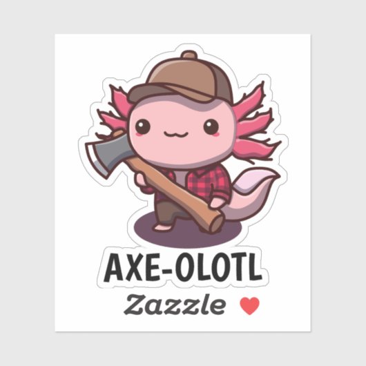 Sticker Axolotl (Feuille)