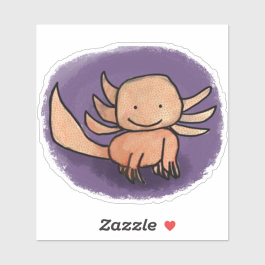 Sticker Axolotl (Feuille)