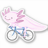 Sticker Axolotl à vélo (Devant)