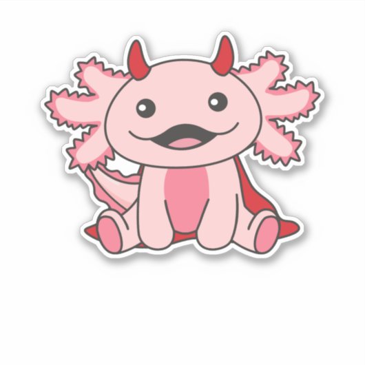 Sticker Axolotl Halloween (Devant)