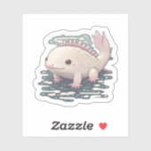 Sticker Axolotl Joli (Feuille)