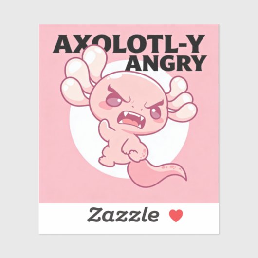 STICKER AXOLOTL-Y ANGRY (Feuille)