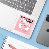 STICKER AXOLOTL-Y ANGRY (Ordinateur portable avec iPhone)