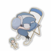 Sticker Ayanami Rei déprimé (Devant)