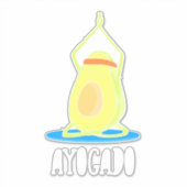 Sticker Ayogado Avocado Yoga Lover (Devant)