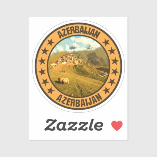 Sticker Azerbaïdjan (Feuille)