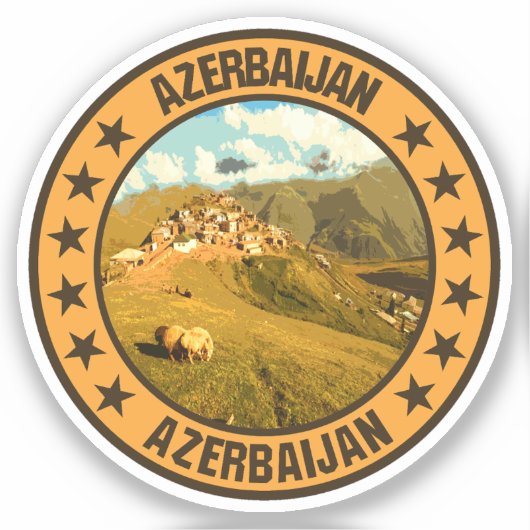Sticker Azerbaïdjan (Recto)