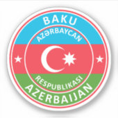 Sticker Azerbaïdjan, Bakou (Devant)