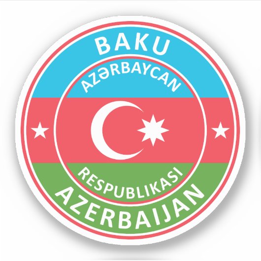 Sticker Azerbaïdjan, Bakou (Devant)