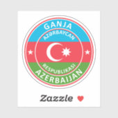 Sticker Azerbaijan, Ganja (Feuille)