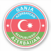 Sticker Azerbaijan, Ganja (Devant)