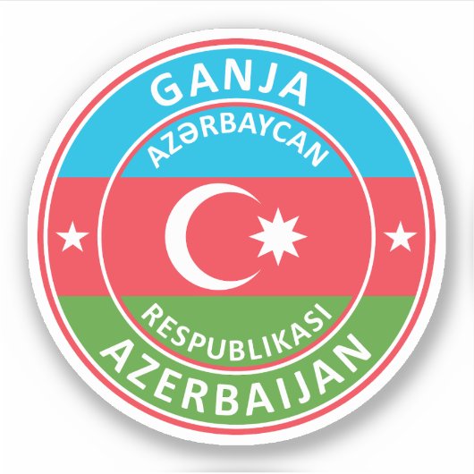 Sticker Azerbaijan, Ganja (Devant)