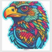 Sticker Aztec Aigle Art Ancienne Majesté sous forme modern (Feuille)
