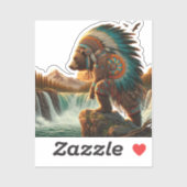 Sticker Aztec Bear Warrior (Feuille)