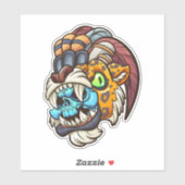 Sticker Aztec Jaguar (Feuille)