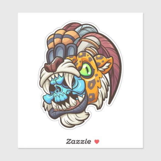 Sticker Aztec Jaguar (Feuille)