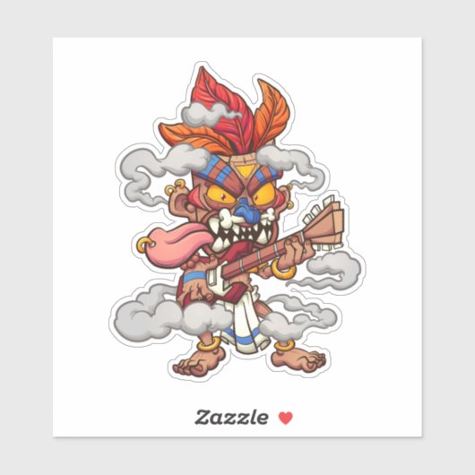 Sticker Aztec Tiki (Feuille)