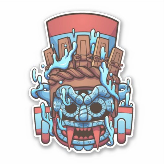 Sticker Aztec Tlaloc (Devant)