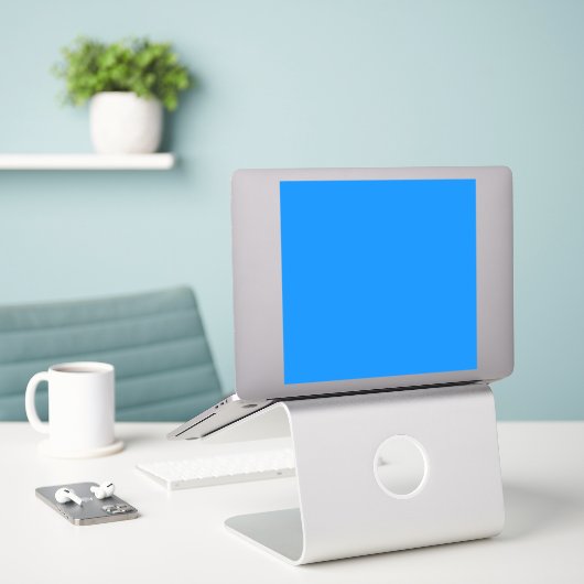 Sticker Azur (uni) (Ordinateur portable sur le bureau)