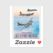 Sticker B-17 SQUADRON BOMBRE FORTERESSE volant (Feuille)