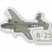 Sticker B-25 Mitchell 2ÈME GUERRE MONDIALE - Bombe moyenne (Devant)