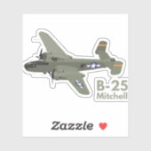 Sticker B-25 Mitchell 2ÈME GUERRE MONDIALE - Bombe moyenne (Feuille)