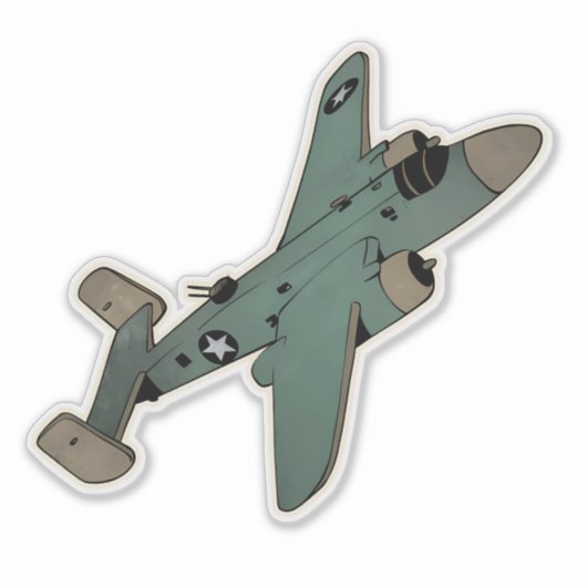 Sticker B-25 Mitchell, Bomber Aircraft (Devant)