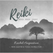 Sticker B&W Natural Reiki Master Yoga moniteur de médiatio (Devant)
